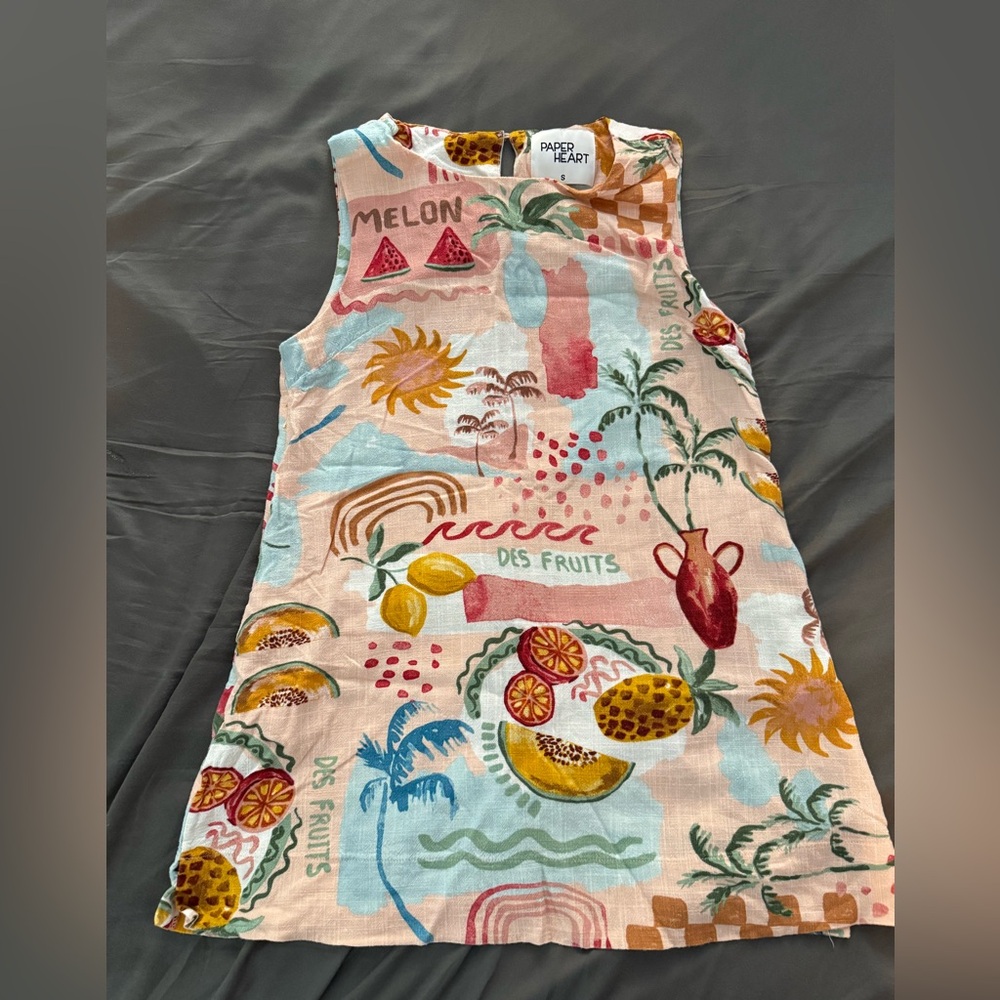 Paper Heart Anthropology Colorful Tropical Print Dress/shirt